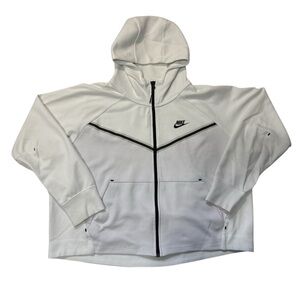 Nike White and Black Hooded Jacket Men’s XL